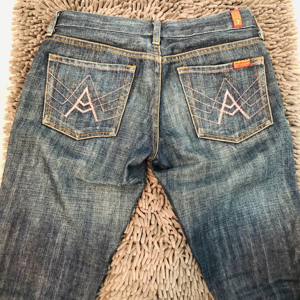 7 for All Mankind Flare Leg Jeans - Picture 1 of 6